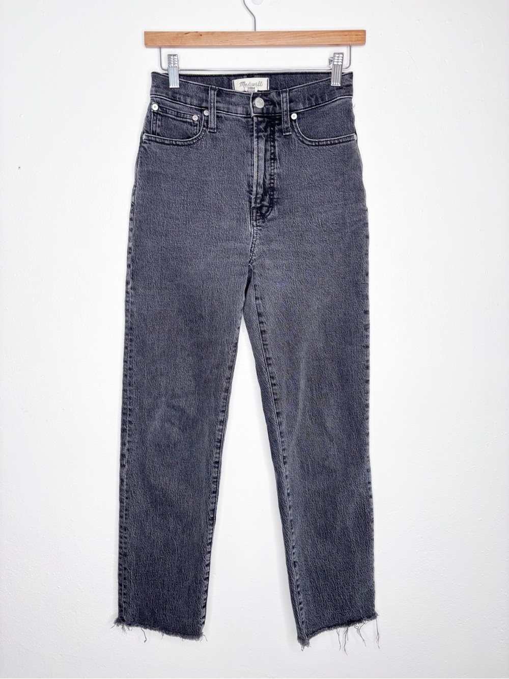 Madewell The Perfect Vintage Straight Jeans Gray Wash Size 24 EUC